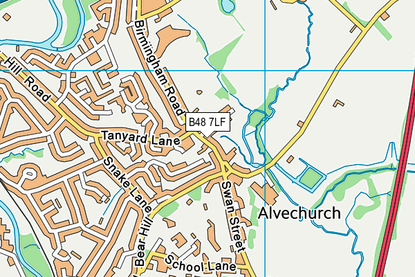 B48 7LF map - OS VectorMap District (Ordnance Survey)