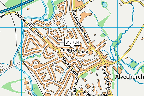 Alvechurch C Of E Middle School (Closed) map (B48 7LN) - OS VectorMap District (Ordnance Survey)