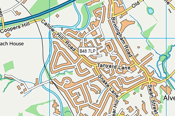 B48 7LP map - OS VectorMap District (Ordnance Survey)