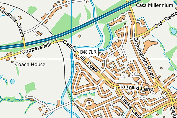 B48 7LR map - OS VectorMap District (Ordnance Survey)