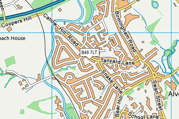 B48 7LT map - OS VectorMap District (Ordnance Survey)