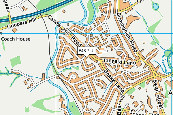 B48 7LU map - OS VectorMap District (Ordnance Survey)