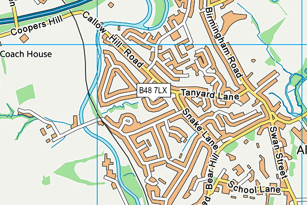 B48 7LX map - OS VectorMap District (Ordnance Survey)