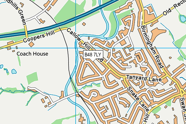 B48 7LY map - OS VectorMap District (Ordnance Survey)