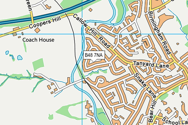 B48 7NA map - OS VectorMap District (Ordnance Survey)