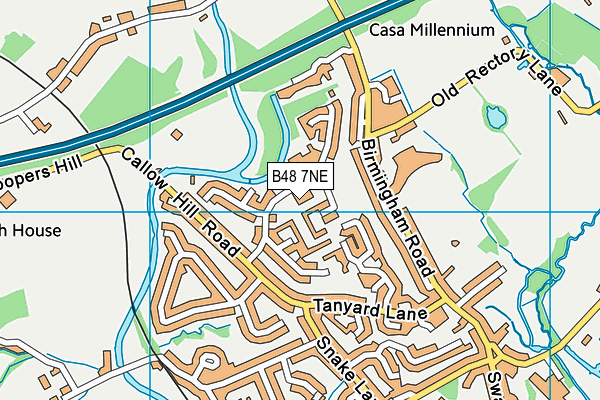 B48 7NE map - OS VectorMap District (Ordnance Survey)