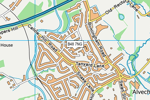B48 7NG map - OS VectorMap District (Ordnance Survey)