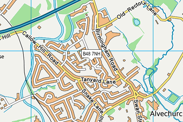 B48 7NH map - OS VectorMap District (Ordnance Survey)