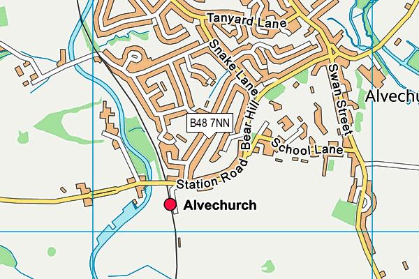 B48 7NN map - OS VectorMap District (Ordnance Survey)