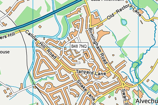 B48 7NQ map - OS VectorMap District (Ordnance Survey)