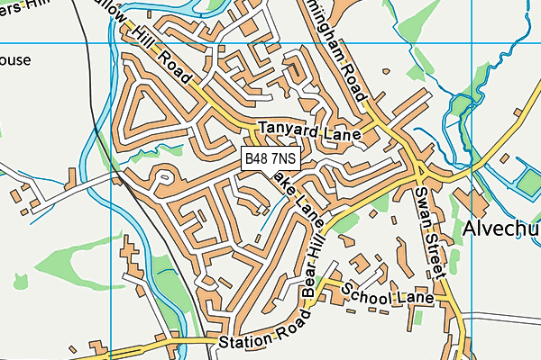 B48 7NS map - OS VectorMap District (Ordnance Survey)