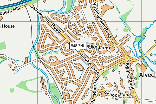 B48 7NU map - OS VectorMap District (Ordnance Survey)