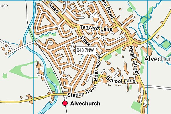 B48 7NW map - OS VectorMap District (Ordnance Survey)