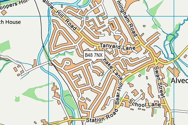 B48 7NX map - OS VectorMap District (Ordnance Survey)