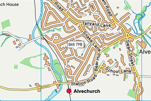 B48 7PB map - OS VectorMap District (Ordnance Survey)