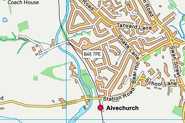 B48 7PE map - OS VectorMap District (Ordnance Survey)