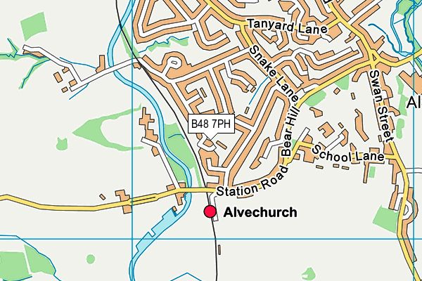 B48 7PH map - OS VectorMap District (Ordnance Survey)