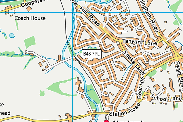 B48 7PL map - OS VectorMap District (Ordnance Survey)