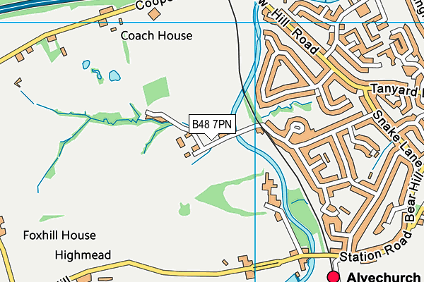 B48 7PN map - OS VectorMap District (Ordnance Survey)