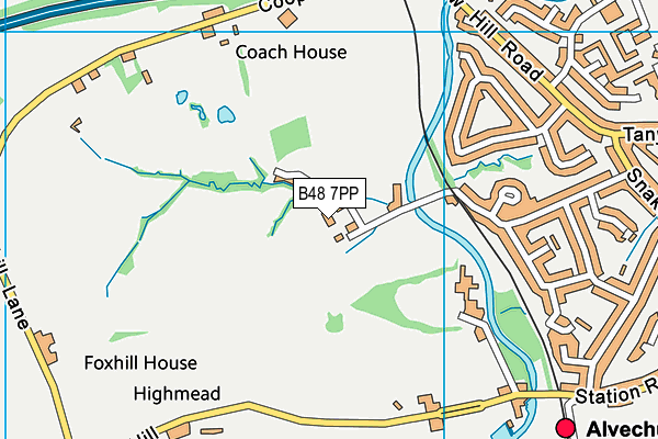 B48 7PP map - OS VectorMap District (Ordnance Survey)