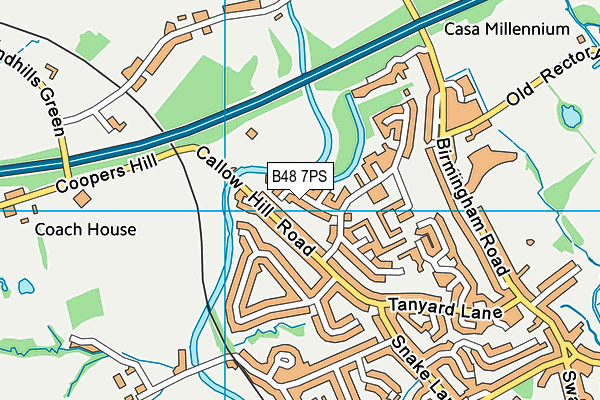 B48 7PS map - OS VectorMap District (Ordnance Survey)