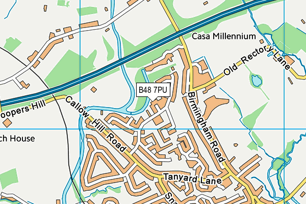 B48 7PU map - OS VectorMap District (Ordnance Survey)