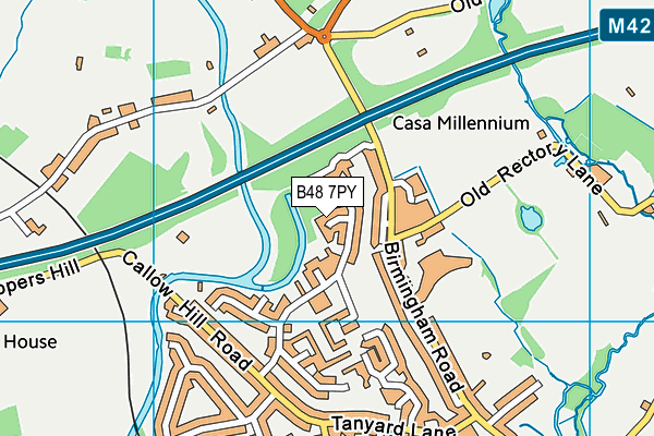 B48 7PY map - OS VectorMap District (Ordnance Survey)