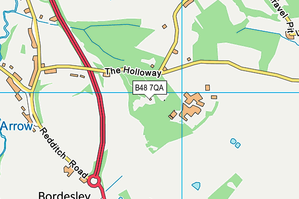 B48 7QA map - OS VectorMap District (Ordnance Survey)