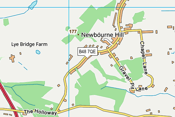 B48 7QE map - OS VectorMap District (Ordnance Survey)