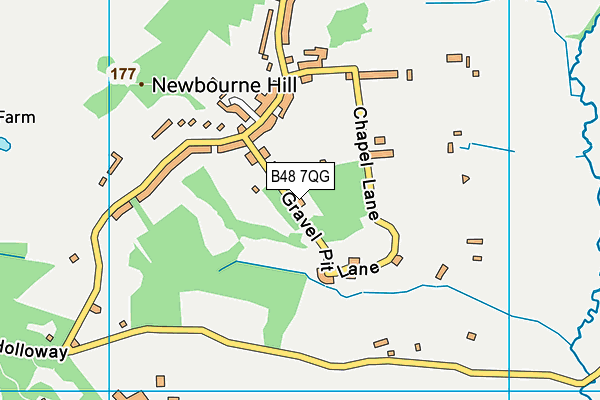 B48 7QG map - OS VectorMap District (Ordnance Survey)