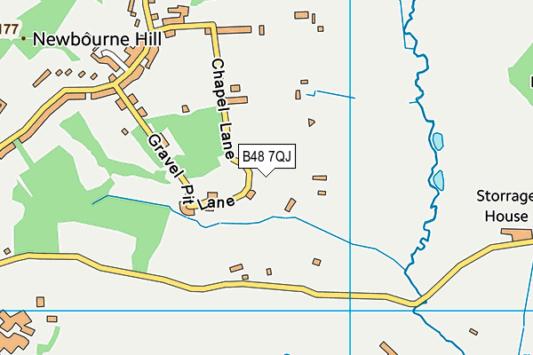 B48 7QJ map - OS VectorMap District (Ordnance Survey)