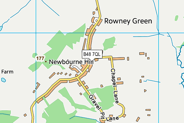 B48 7QL map - OS VectorMap District (Ordnance Survey)