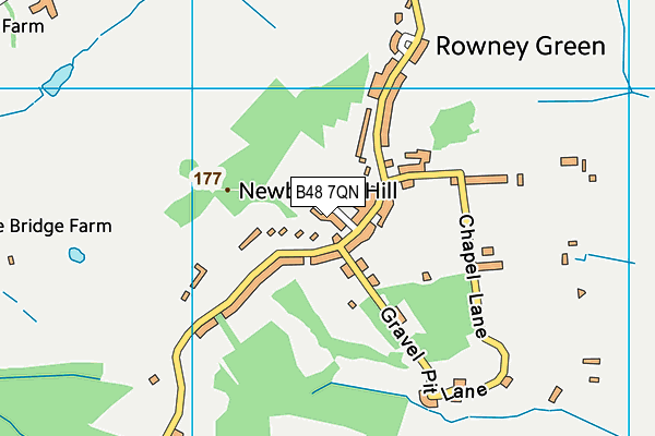Rowney Green map (B48 7QN) - OS VectorMap District (Ordnance Survey)
