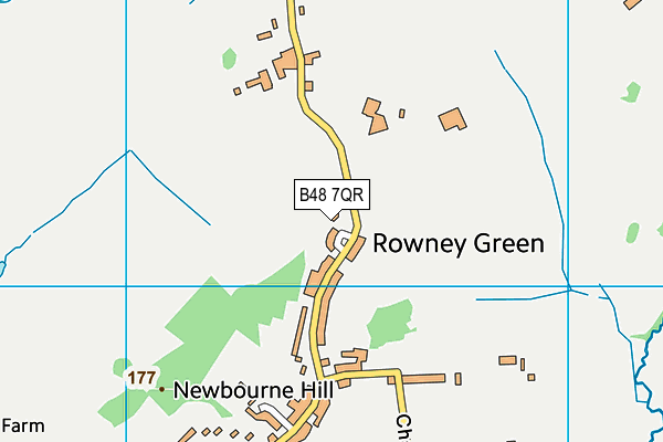 B48 7QR map - OS VectorMap District (Ordnance Survey)