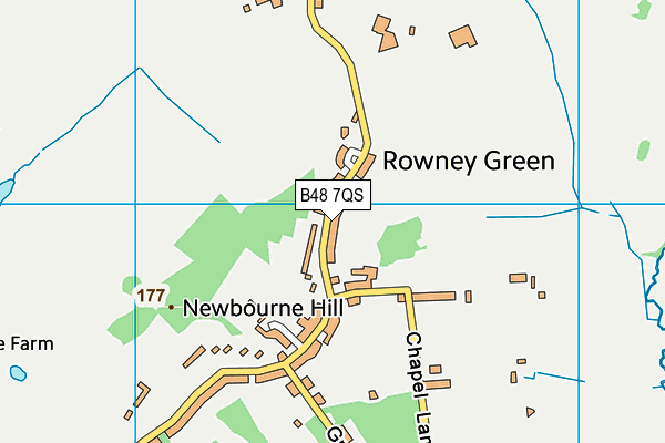 B48 7QS map - OS VectorMap District (Ordnance Survey)