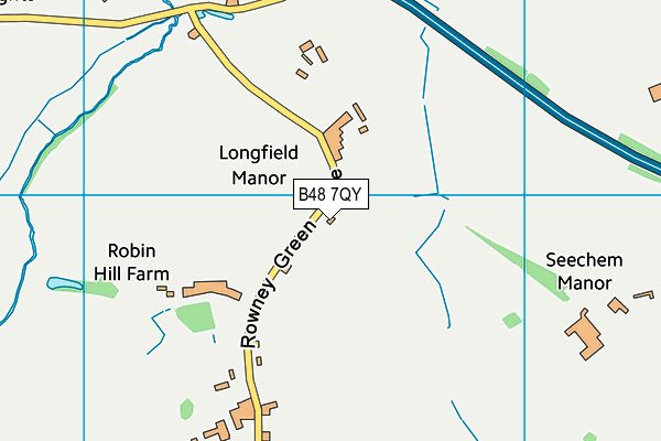 B48 7QY map - OS VectorMap District (Ordnance Survey)