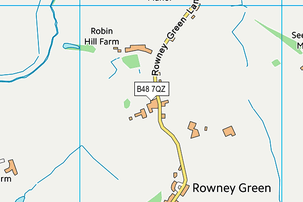 B48 7QZ map - OS VectorMap District (Ordnance Survey)