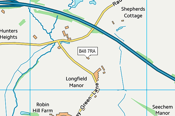 B48 7RA map - OS VectorMap District (Ordnance Survey)