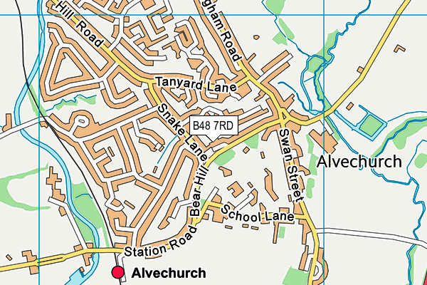 B48 7RD map - OS VectorMap District (Ordnance Survey)