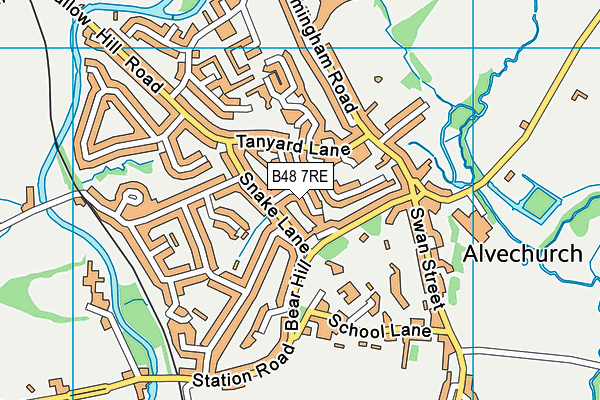 B48 7RE map - OS VectorMap District (Ordnance Survey)