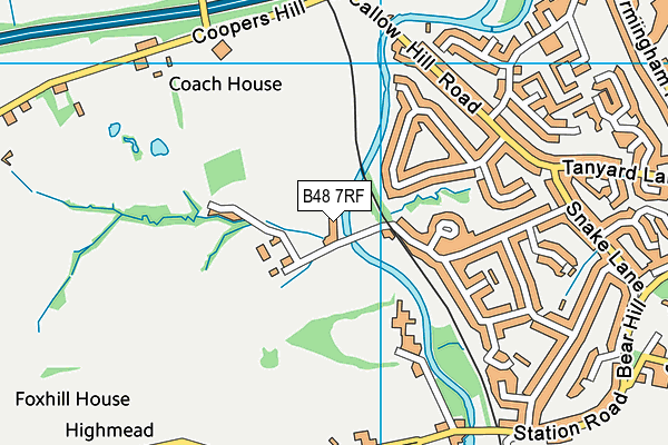 B48 7RF map - OS VectorMap District (Ordnance Survey)