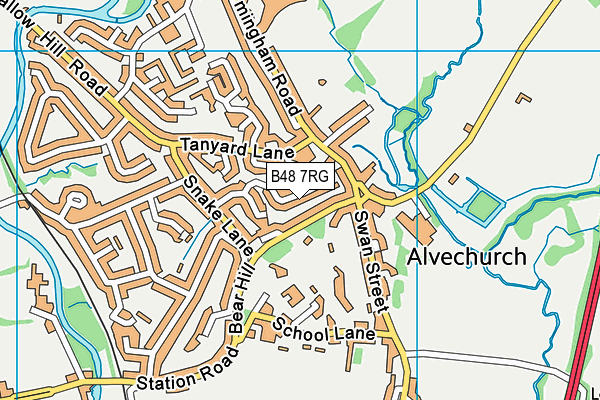 B48 7RG map - OS VectorMap District (Ordnance Survey)