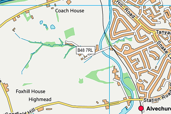 B48 7RL map - OS VectorMap District (Ordnance Survey)