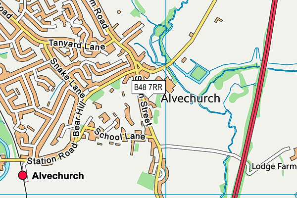 B48 7RR map - OS VectorMap District (Ordnance Survey)