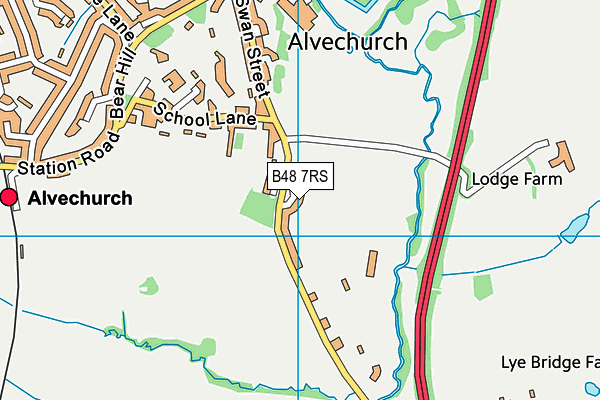Lye Meadow map (B48 7RS) - OS VectorMap District (Ordnance Survey)