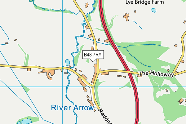 B48 7RY map - OS VectorMap District (Ordnance Survey)