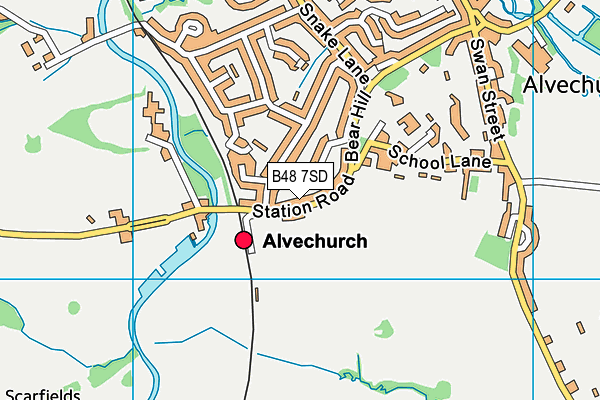 B48 7SD map - OS VectorMap District (Ordnance Survey)