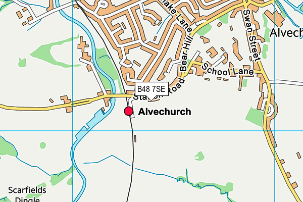 B48 7SE map - OS VectorMap District (Ordnance Survey)