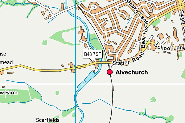 B48 7SF map - OS VectorMap District (Ordnance Survey)