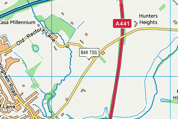 B48 7SS map - OS VectorMap District (Ordnance Survey)